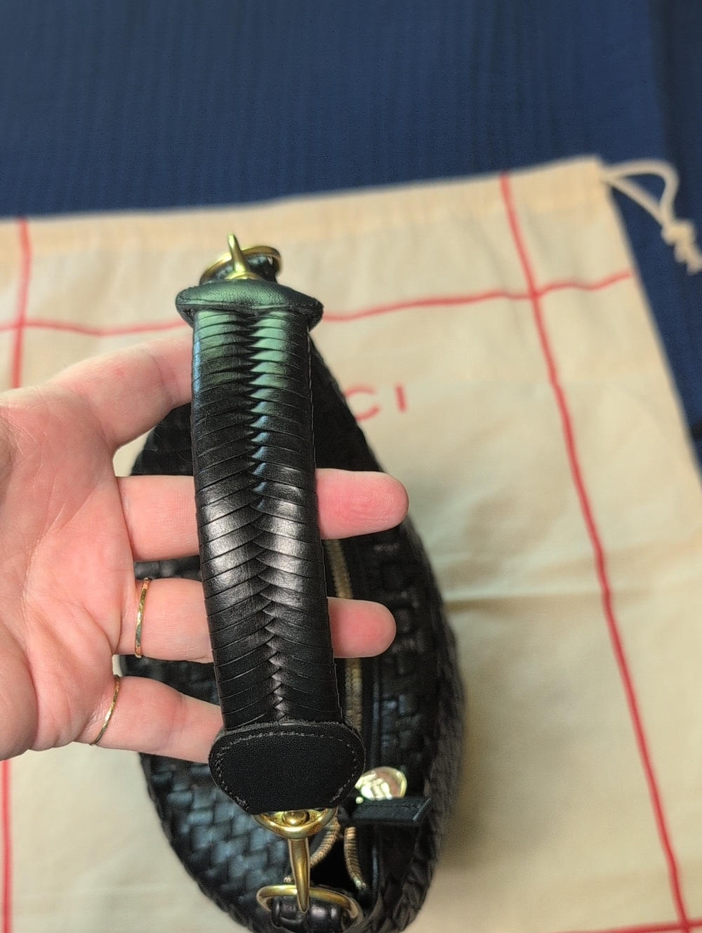 Clare V. Petite Jeanne In Black Woven - Picture 5 of 6